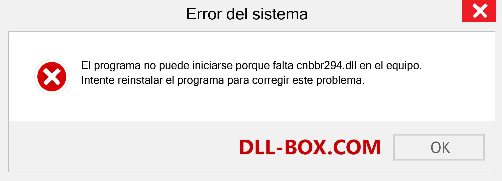 ¿Falta el archivo cnbbr294.dll ?. Descargar para Windows 7, 8, 10 - Corregir cnbbr294 dll Missing Error en Windows, fotos, imágenes